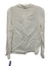 Son de Flor Size S Cream White Linen Long Sleeve Peter Pan Collar Button Up Top Cream White / S