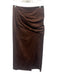 Commense Size S Brown Polyester & Elastane Faux Suede Skirt Brown / S
