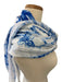 Rinnovo Studio White & Blue Viscose Floral scarf White & Blue