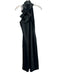 Banana Republic Size XS Black Polyester & Spandex Sleeveless Tie Neck Maxi Dress Black / XS