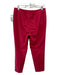 St John Size 6 Red Cotton Straight Cut Mid Rise Pants Red / 6