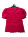 Ulla Johnson Size 0 Magenta Pink Cotton Short Puff Sleeve Lace Trim Top Magenta Pink / 0