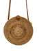 No Brand Tan Wicker Leather Cross Body Circle Bag Tan / S
