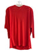 Vince Size M Red Orange Viscose Boat Neck 3/4 Sleeve Top Red Orange / M