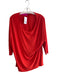 Vince Size M Red Orange Viscose Boat Neck 3/4 Sleeve Top Red Orange / M