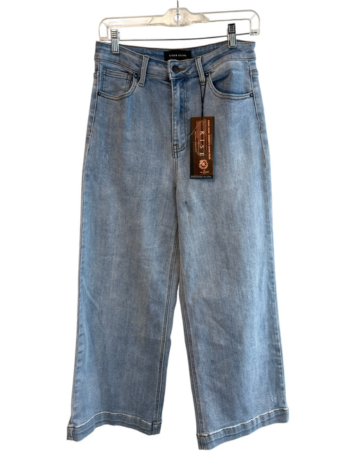 Risen Jeans Size 9/29 Medium Wash Cotton Blend High Rise Zip Fly 5 Pocket Jeans Medium Wash / 9/29