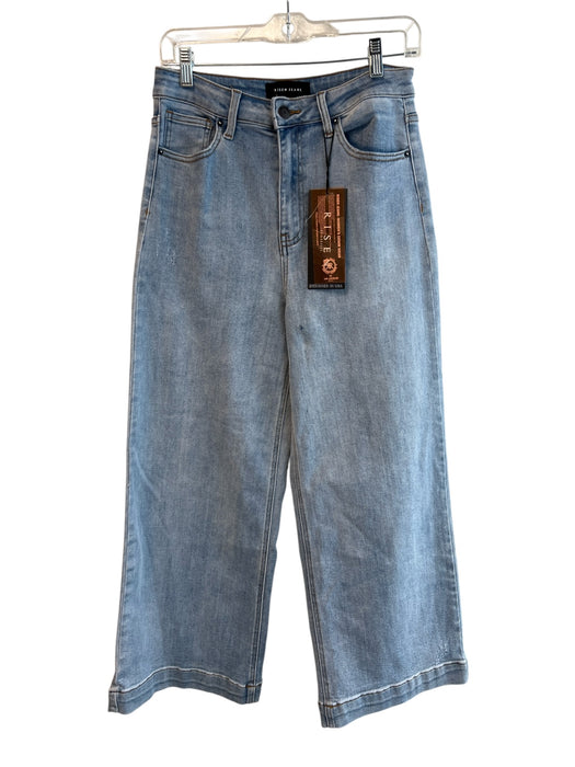 Risen Jeans Size 9/29 Medium Wash Cotton Blend High Rise Zip Fly 5 Pocket Jeans Medium Wash / 9/29