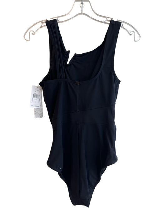 Amoressa Size 8 Black Nylon Blend One Piece Solid Scrunch Detail Swimsuit Black / 8