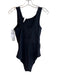 Amoressa Size 8 Black Nylon Blend One Piece Solid Scrunch Detail Swimsuit Black / 8
