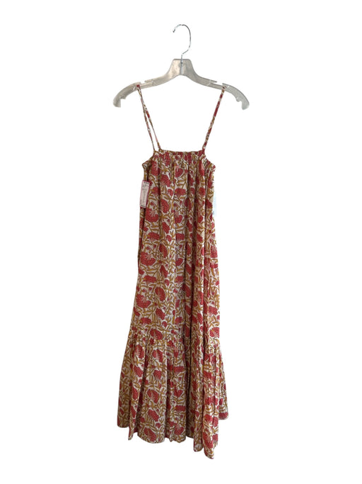 J Crew Size XS Pink & Multi Cotton Spaghetti Strap Floral Print Lined Dress Pink & Multi / XS