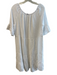 Saks Fifth Avenue Size S White Linen Wide Round Neck Half Sleeve Ruffle Dress White / S