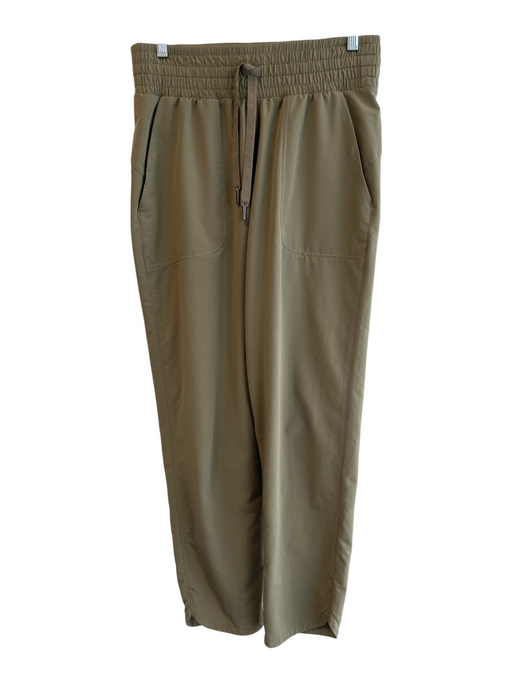 Spanx Size M Green Polyester Blend Elastic Drawstring Pockets Straight Leg Pants Green / M