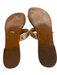 Tory Burch Shoe Size 9 Brown Leather Gold hardware toe strap Open Heel Shoes Brown / 9
