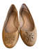 Tory Burch Shoe Size 7 Brown Leather Round Toe Logo Flats Shoes Brown / 7