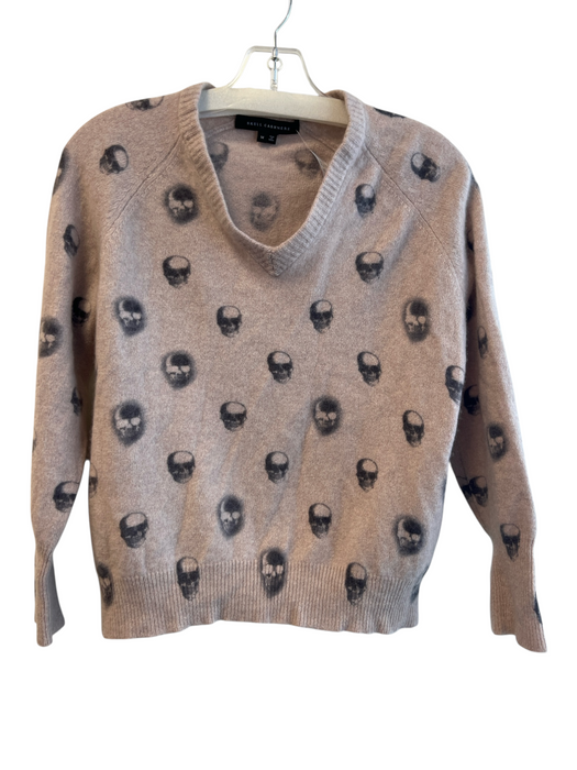 Skull Cashmere Size M Brown Cashmere V Neck Long Sleeve Skull Knit Sweater Brown / M