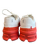 On Cloud Shoe Size 8 White & Orange Manmade Material Round Toe Platform Sneakers White & Orange / 8