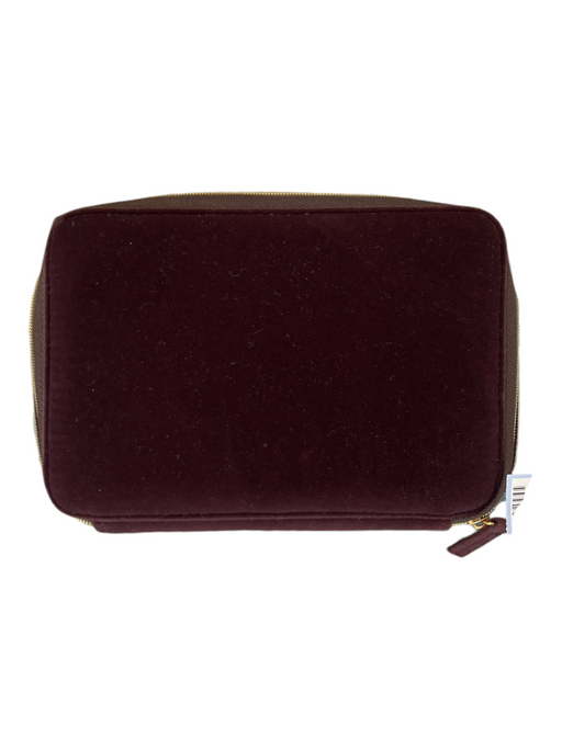 Dolce & Gabbana Brown Suede Zip Close Jewelry Box Brown