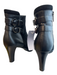 Aquatalia Shoe Size 8.5 Black Suede Pointed Toe Silver Hardware Side Zip Booties Black / 8.5