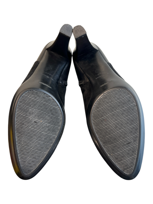 Aquatalia Shoe Size 8.5 Black Suede Pointed Toe Silver Hardware Side Zip Booties Black / 8.5