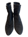 Aquatalia Shoe Size 8.5 Black Suede Pointed Toe Silver Hardware Side Zip Booties Black / 8.5