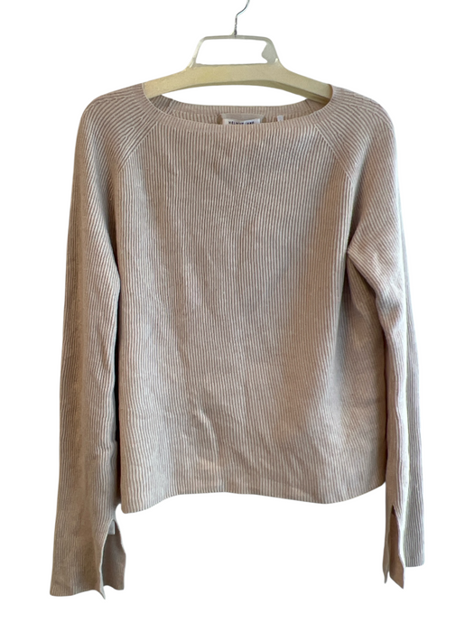 Helmut Lang Size S Beige Wool & Cashmere Kitten Heel Boat Neck Sweater Beige / S