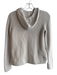 Pura Cashmere Size XS Beige Cotton Hood Zip Front Knit Long Sleeve Sweater Beige / XS