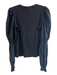 Veronica Beard Jeans Size M Black Cotton Blend Crew Neck Long Puff Sleeve Top Black / M