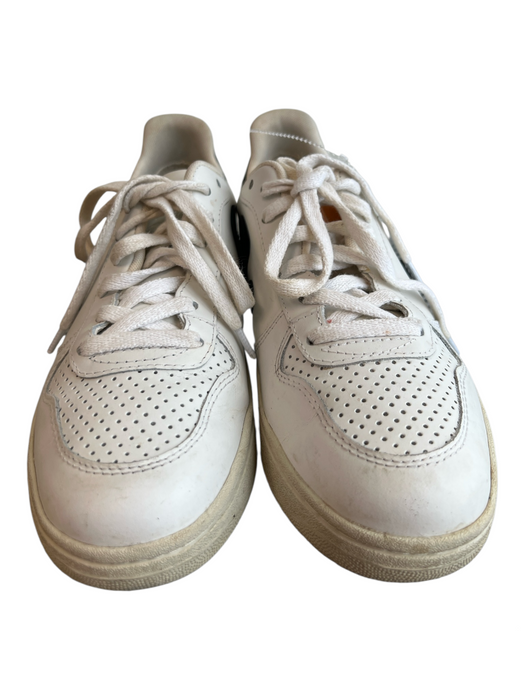 Veja Shoe Size 8 White & Animal Leather Almond Toe Perforated Lace Up Shoes White & Animal / 8