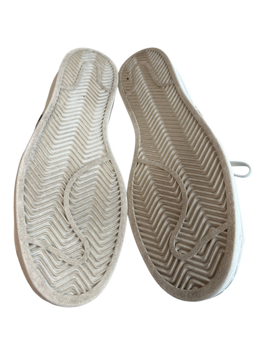 Adidas Shoe Size 8.5 White & Animal Leather Round Toe Lace Up 3 Stripe Shoes White & Animal / 8.5