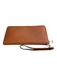 Tory Burch Brown Leather Zip Close Inside Pocket Wristlet Wallets Brown