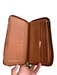 Tory Burch Brown Leather Zip Close Inside Pocket Wristlet Wallets Brown