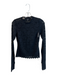 AFRM Size XS Black Nylon Blend Long Sleeve Lace Semi Sheer Round Neck Top Black / XS