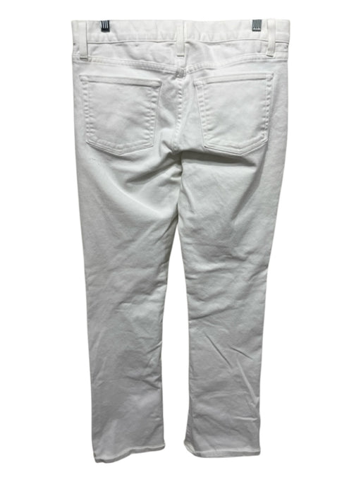 Ralph Lauren Size 30 White Cotton Denim 5 Pocket Zip & Button Straight Jeans White / 30