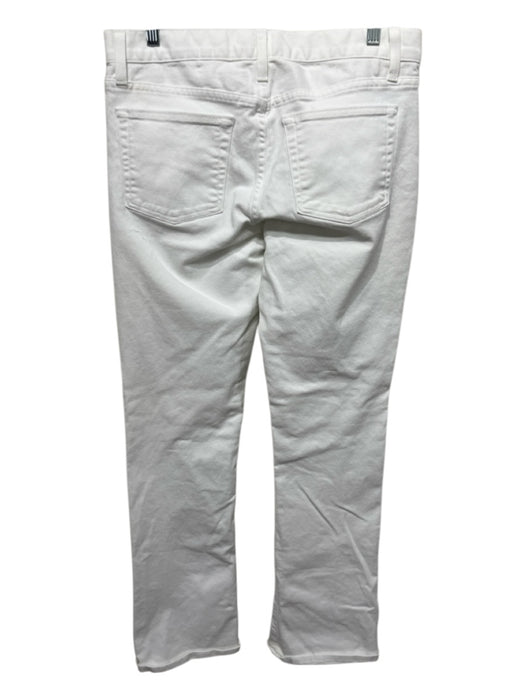 Ralph Lauren Size 30 White Cotton Denim 5 Pocket Zip & Button Straight Jeans White / 30