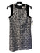 Trina Turk Size 4 Black & White Cotton Sleeveless Midi Abstract Back Zip Dress Black & White / 4