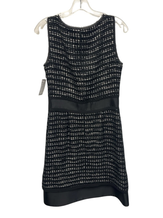 CH Carolina Herrera Size 6 Black Metallic Thread Sleeveless Tweed Dress Black / 6