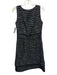 CH Carolina Herrera Size 6 Black Metallic Thread Sleeveless Tweed Dress Black / 6