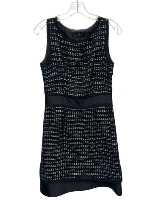 CH Carolina Herrera Size 6 Black Metallic Thread Sleeveless Tweed Dress Black / 6