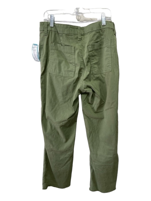 Frank & Eileen Size 2 Green Cotton Blend Mid Rise Straight Crop Pants Green / 2