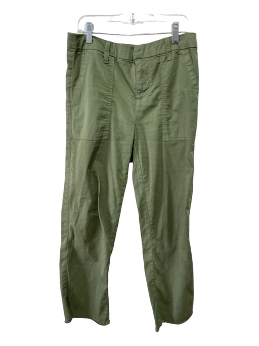 Frank & Eileen Size 2 Green Cotton Blend Mid Rise Straight Crop Pants Green / 2