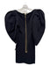 AZ Factory Size Medium Black & Gold Viscose Blend Long puff sleeve Knit Dress Black & Gold / Medium