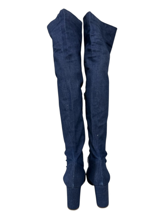 Divine Follie Shoe Size 40 Dark Wash Textile Almond Toe Side Zip Boots Dark Wash / 40