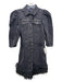 Liu Jo Size estimated M Black Cotton Denim Button Down Jewled Collar Dress Black / estimated M