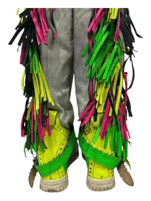 El Vaquero Shoe Size est 9 Taupe, Green, Yellow, Pink Snake Skin Moccasin Boots Taupe, Green, Yellow, Pink / est 9
