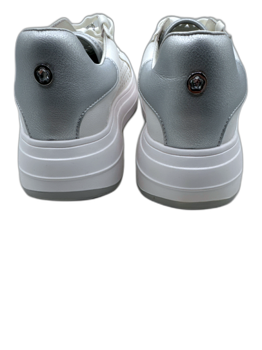 Apepazza Shoe Size 9 White & Silver Synthetic Upper Rhinestone Detail Sneakers White & Silver / 9