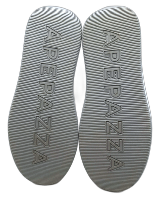 Apepazza Shoe Size 9 White & Silver Synthetic Upper Rhinestone Detail Sneakers White & Silver / 9