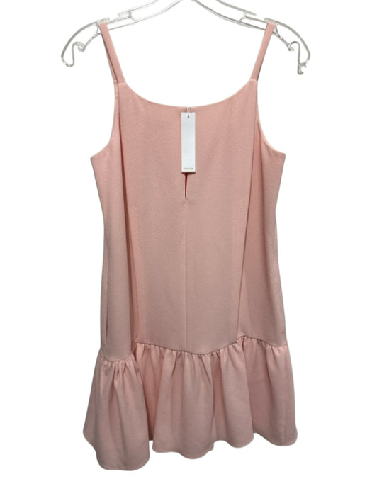 Trina Turk Size 2 Light Pink Polyester Spaghetti Strap V Neck Keyhole Back Dress Light Pink / 2
