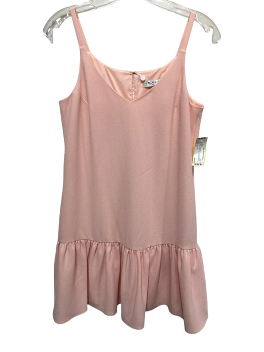 Trina Turk Size 2 Light Pink Polyester Spaghetti Strap V Neck Keyhole Back Dress Light Pink / 2