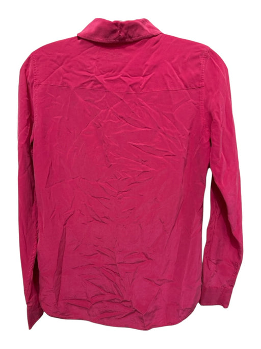 Equipment Femme Size XS Hot pink Silk Long Sleeve Collared Button Up Shirt Top Hot pink / XS