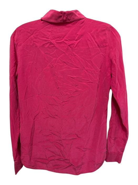Equipment Femme Size XS Hot pink Silk Long Sleeve Collared Button Up Shirt Top Hot pink / XS